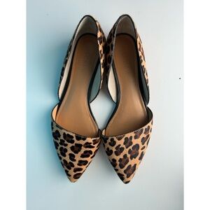 EUC// JCREW FACTORY Animal Print D’Orsay Pointy Toe Shoes